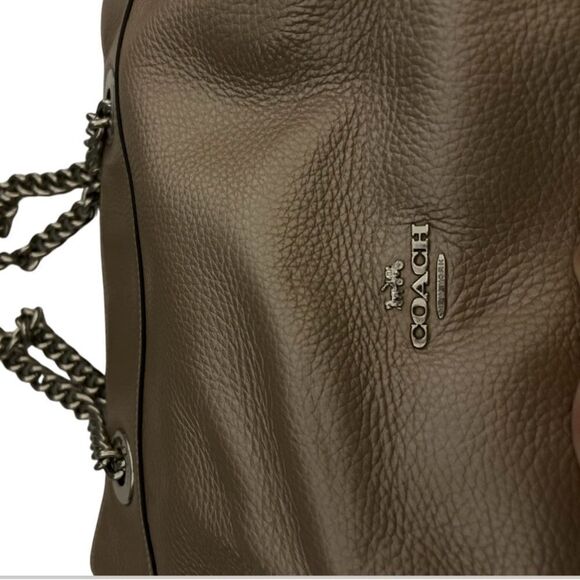 Coach Gold Metallic Brooke Chain Carryall Shoulder Bag Style No. F39019 - Picture 4 of 16